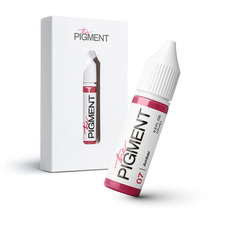 Amber pigment 07 from The Pigment in a 15ml bottle, suitable for permanent makeup or cosmetic tattooing.