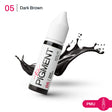 Dark brown pigment in a 15ml container from The Pigment brand, suitable for coloring and craft projects.