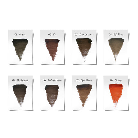 Dark brown pigment bottle labeled The Pigment 05 Dark Brown, 15ml, with a dark chocolate-colored cap and clear glass container.