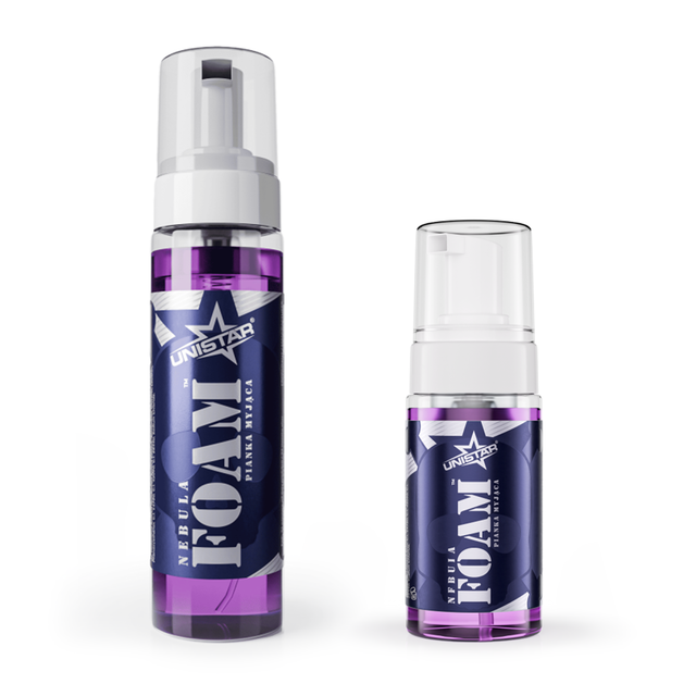 Unistar Nebula Cleansing Foam in 120ml and 200ml pump bottles