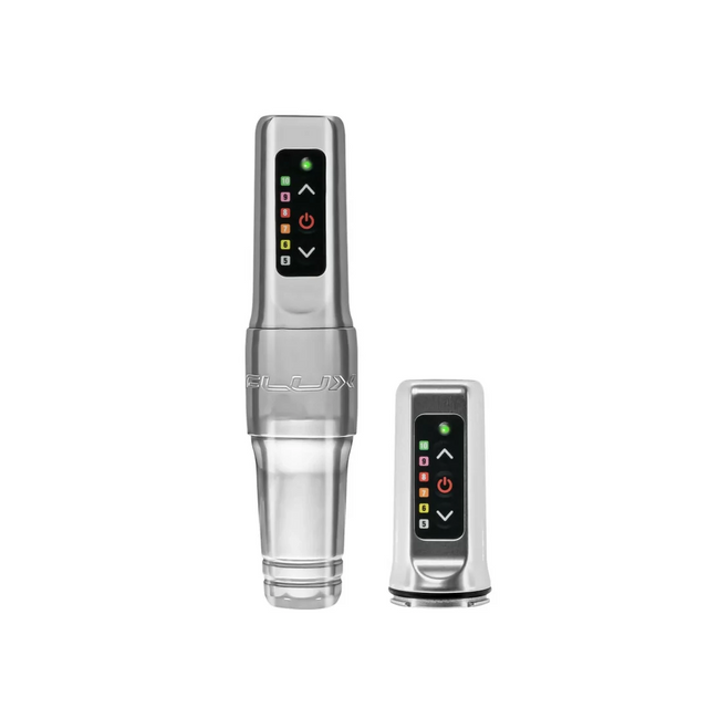 Spektra Flux Mini Silver with Power Bolt Tattoo & PMU Machine - BVShop