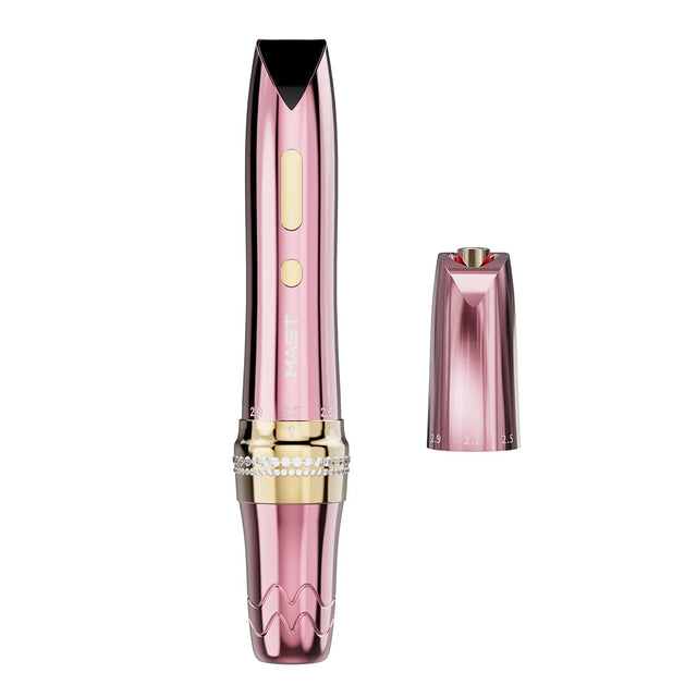 Pink Mast P60 Diamond Edition wireless tattoo machine with sleek design and ergonomic grip for precise tattooing.