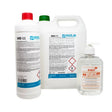 HIGĖJA Antibacterial Soap SMD-11 in 500ml, 1L, or 5L bottle, showing clear liquid soap with pump dispenser.
