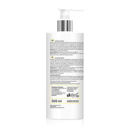 Apis CERAMIDE REPAIR Gentle facial cleansing emulsion with ceramides and beta glucan 500 ml - BVShop