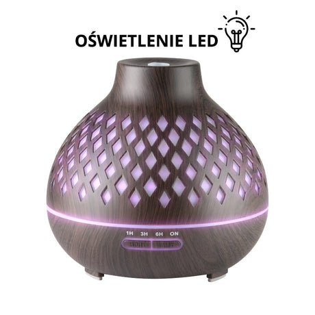 Aroma diffuser air humidifier spa 10 dark wood 400ml + timer - BVShop