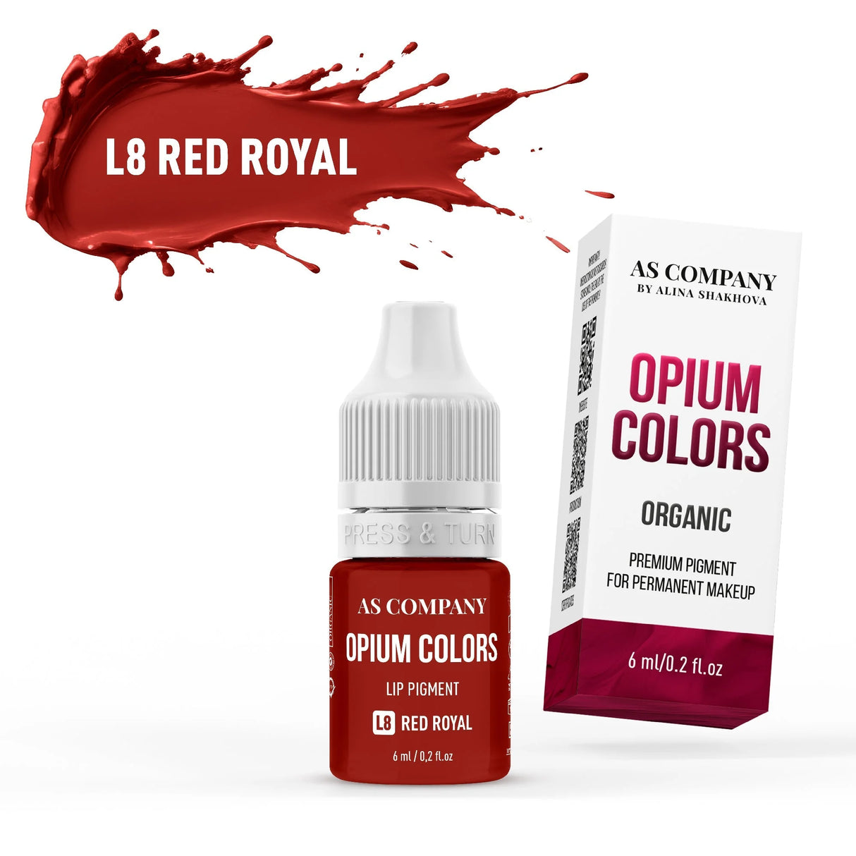 AS COMPANY Lip Set Opium Corols Organic 6pcs/6ml - BVShop