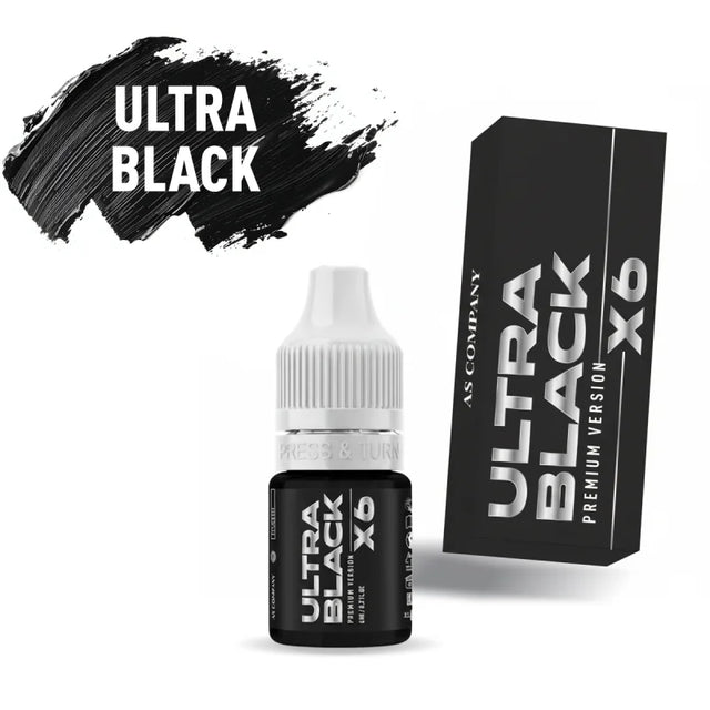 AS Company Ultra Black eyeliner pigment 6ml for PMU lash line procedures