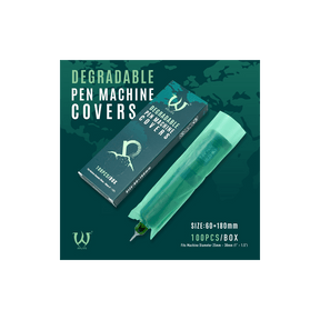 Bio Degradable Machine Pen Cover Green 100pcs - BVShop