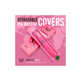 Bio Degradable Machine Pen Cover Pink 100pcs - BVShop