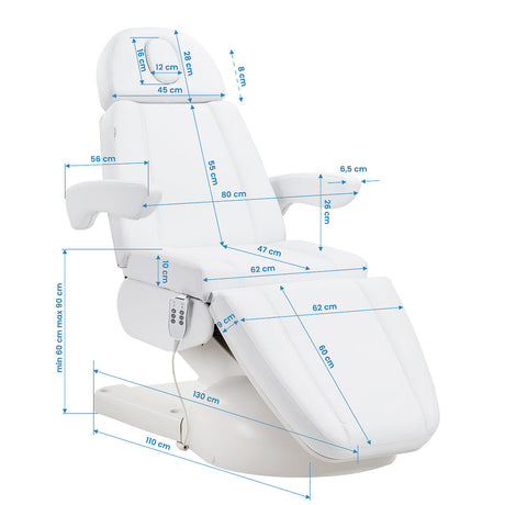 Azzurro Lux cosmetic chair 3m white - BVShop