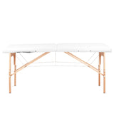 BALANCE wooden folding massage table 2 segment white - BVShop