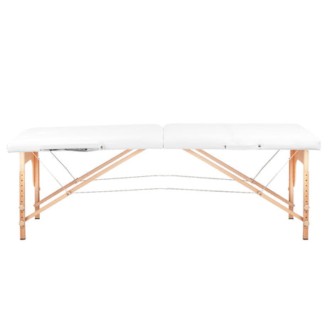 BALANCE wooden folding massage table 2 segment white - BVShop