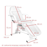 Basic 202 cosmetic chair with trays white - BVShop
