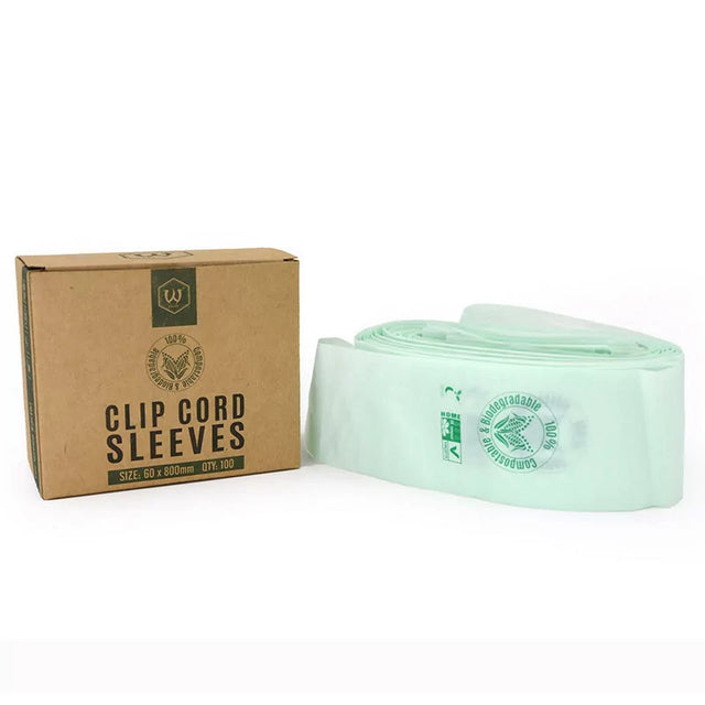 Biodegradable Clip Cord Sleeves 100pcs - BVShop
