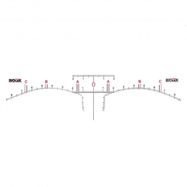 Biotek Disposable Adhesive Eyebrow Ruler 12pcs - BVShop