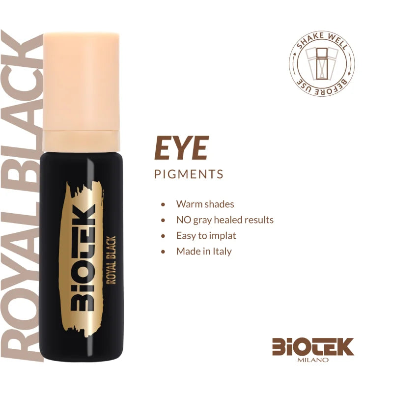Biotek Perfect Eyes Pigment Kit with three 15ml bottles, containing eye-safe pigment colors for cosmetic use.