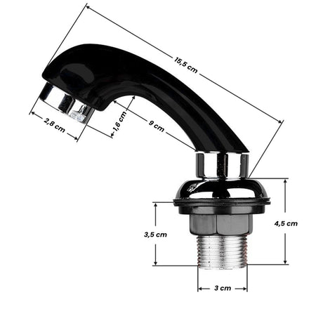 Black hand shower for a hairdressing wash stand - BVShop