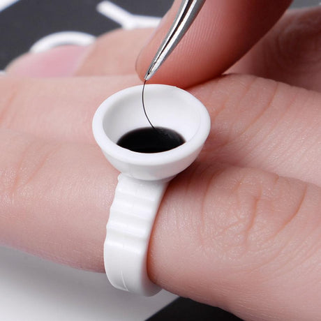 Disposable Plastic Ink Ring Cups Nr.2 White - BVShop