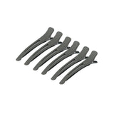 Clamps hairdressing clips for hair e-12b 6 pcs 11.5 cm gray - BVShop