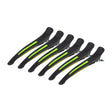Clamps hairdressing clips for hair e-13 6 pcs 11.5 cm mix neon - BVShop