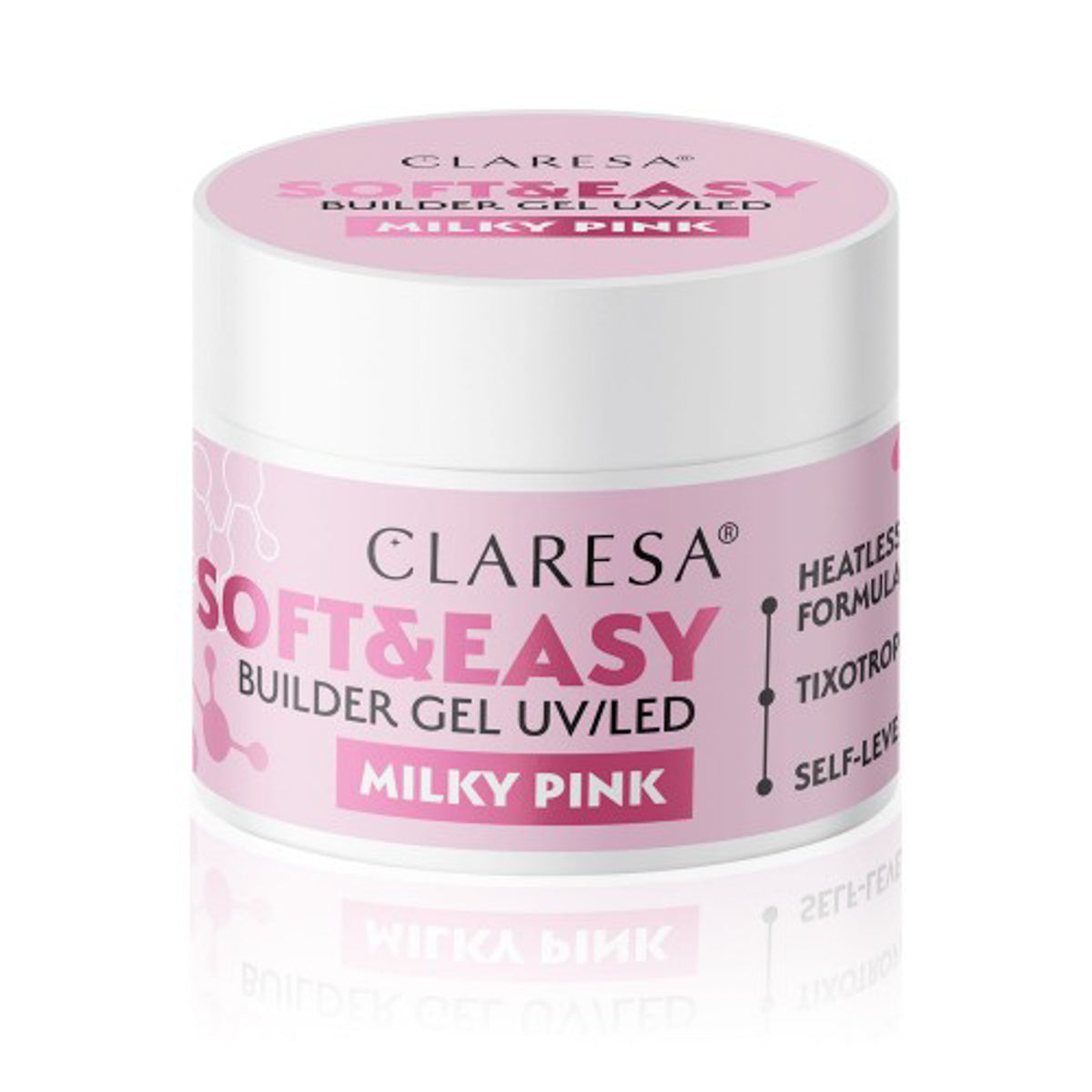 Claresa builder gel Soft & Easy gel milky pink 12g - BVShop
