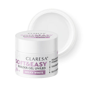 Claresa building gel Soft&Easy gel milk white 45g - BVShop