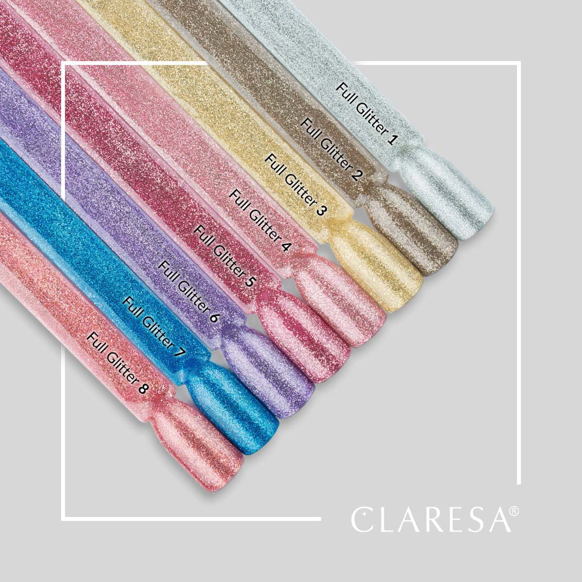CLARESA FULL GLITTER hybrid polish 8 -5g - BVShop