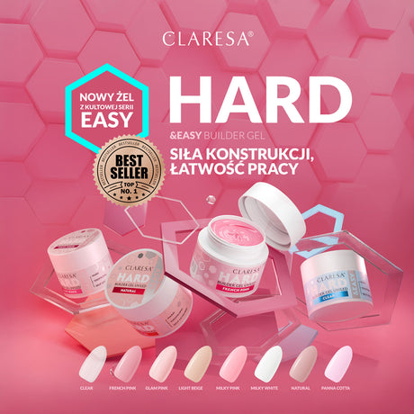 CLARESA HARD&EASY BUILDER GEL MILKY PINK 12g - BVShop