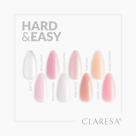 CLARESA HARD&EASY BUILDER GEL MILKY PINK 12g - BVShop