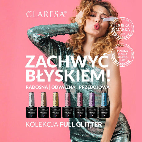 CLARESA Hybrid nail polish FULL GLITTER 7 -5g - BVShop