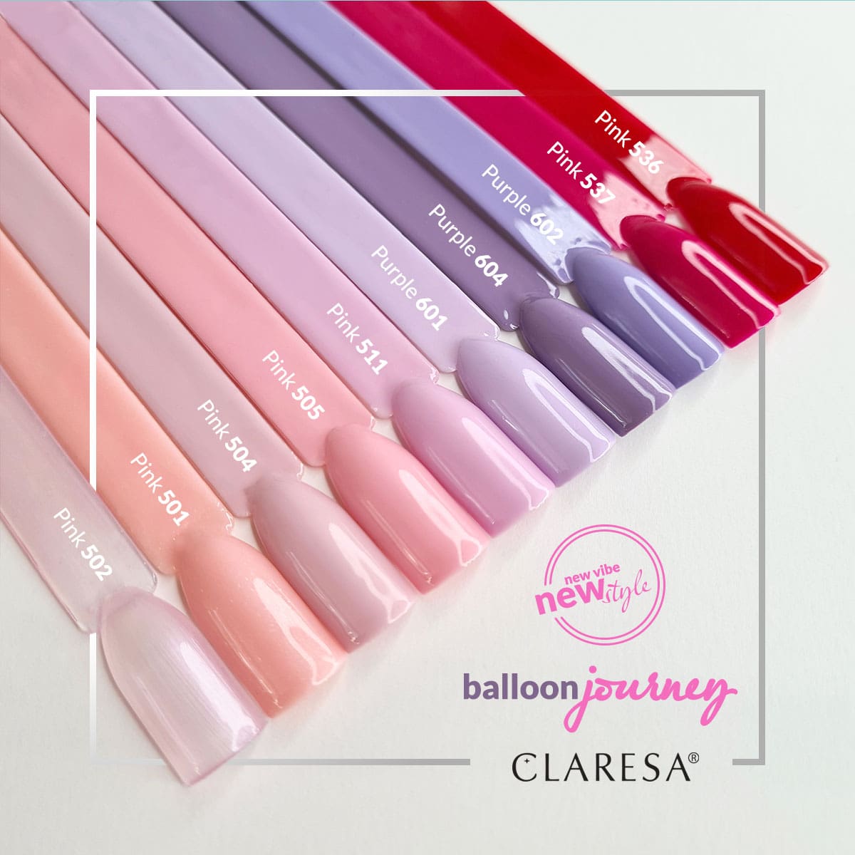 CLARESA Hybrid nail polish PINK 504 -5g - BVShop