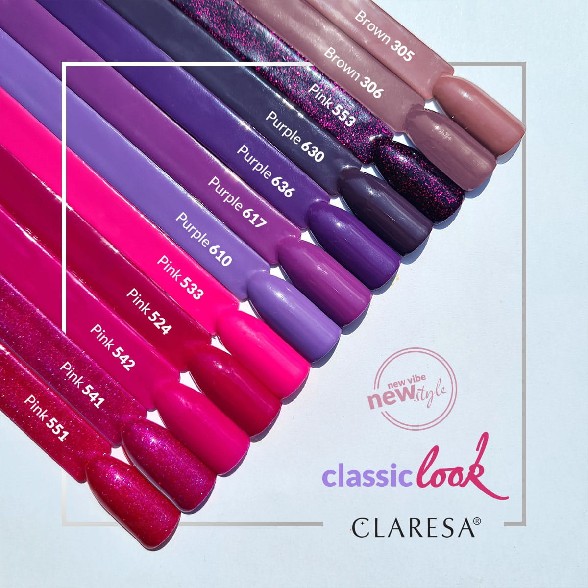 CLARESA Hybrid nail polish Pink 524 -5g - BVShop
