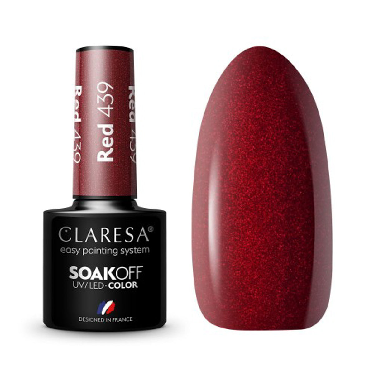 CLARESA Hybrid nail polish RED 439 -5g - BVShop