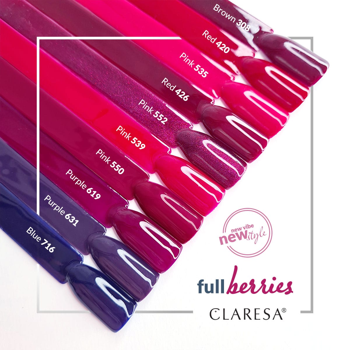 CLARESA Hybrid polish PURPLE 619 -5g - BVShop
