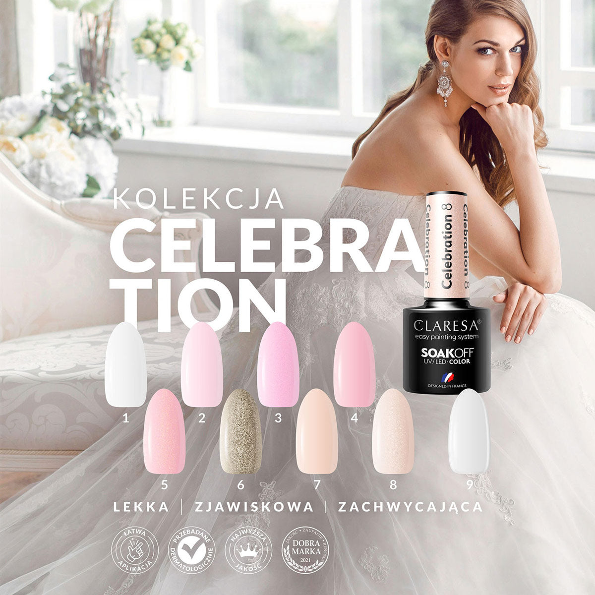 CLARESA Hybrid varnish CELEBRATION 1 -5g - BVShop