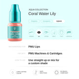 PhiAcademy PMU Aqua Coral Water Lily Pigment 10ml – pigment shade and product information