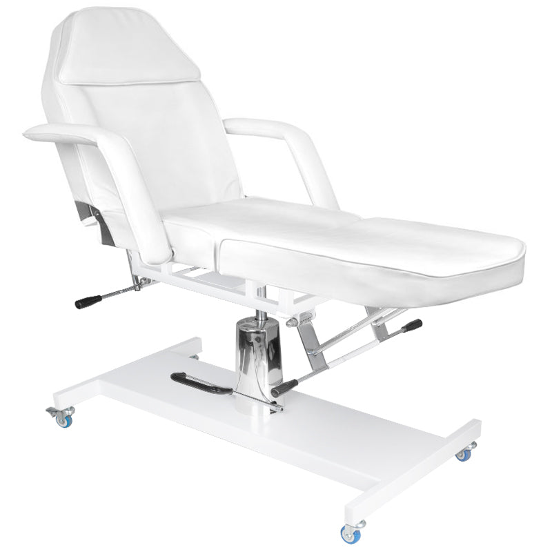 Cosmetic chair hyd. basic 210 white on wheels - BVShop