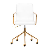 Cosmetic chair QS-OF211G gold white - BVShop