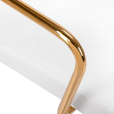 Cosmetic chair QS-OF211G gold white - BVShop