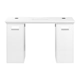 MOMO L01 cosmetic desk with dust absorber for beauty salon, featuring a sleek workspace and integrated dust filtration system.