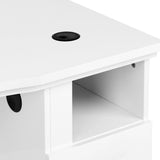 MOMO L01 cosmetic desk with dust absorber, beauty salon furniture featuring a sleek surface and storage compartments.