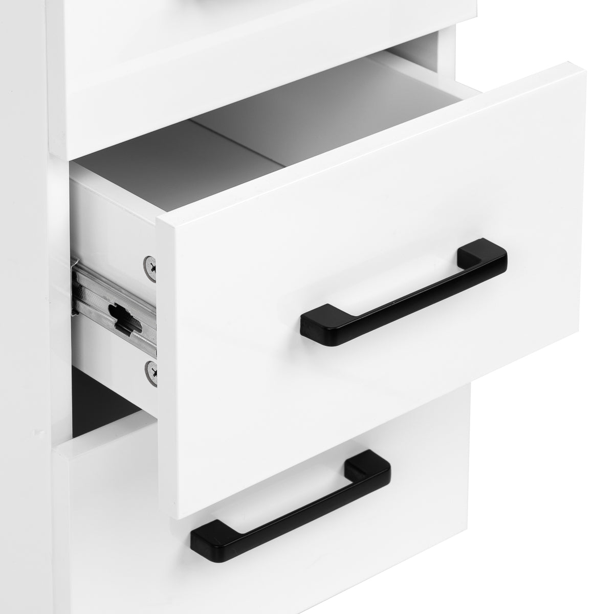 MOMO L01 cosmetic desk with dust absorber, beauty salon furniture featuring a sleek workspace for skincare and makeup applications.