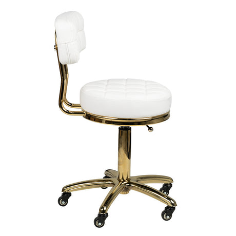 Cosmetic stool gold am-961 white - BVShop