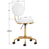 COSMETIC STOOL H5 WHITE GOLD - BVShop