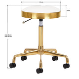 COSMETIC STOOL H7 GOLDEN WHITE - BVShop