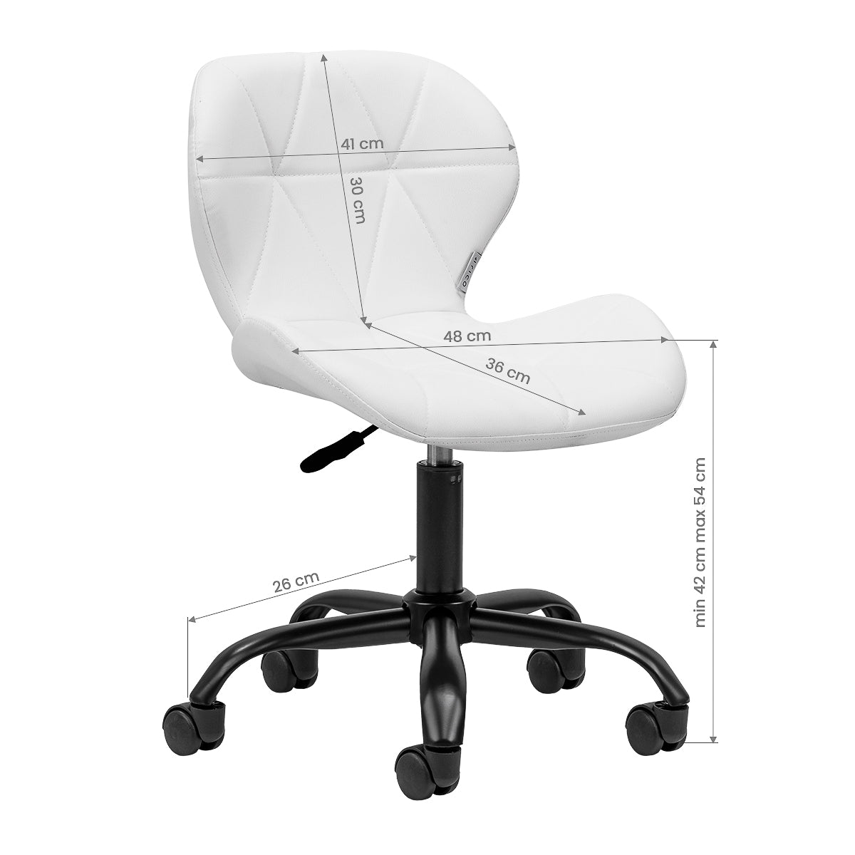 Cosmetic stool QS-06B white - BVShop