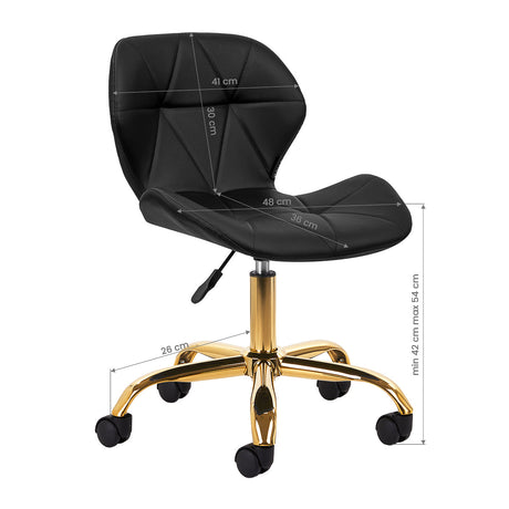 Cosmetic stool QS-06G black - BVShop