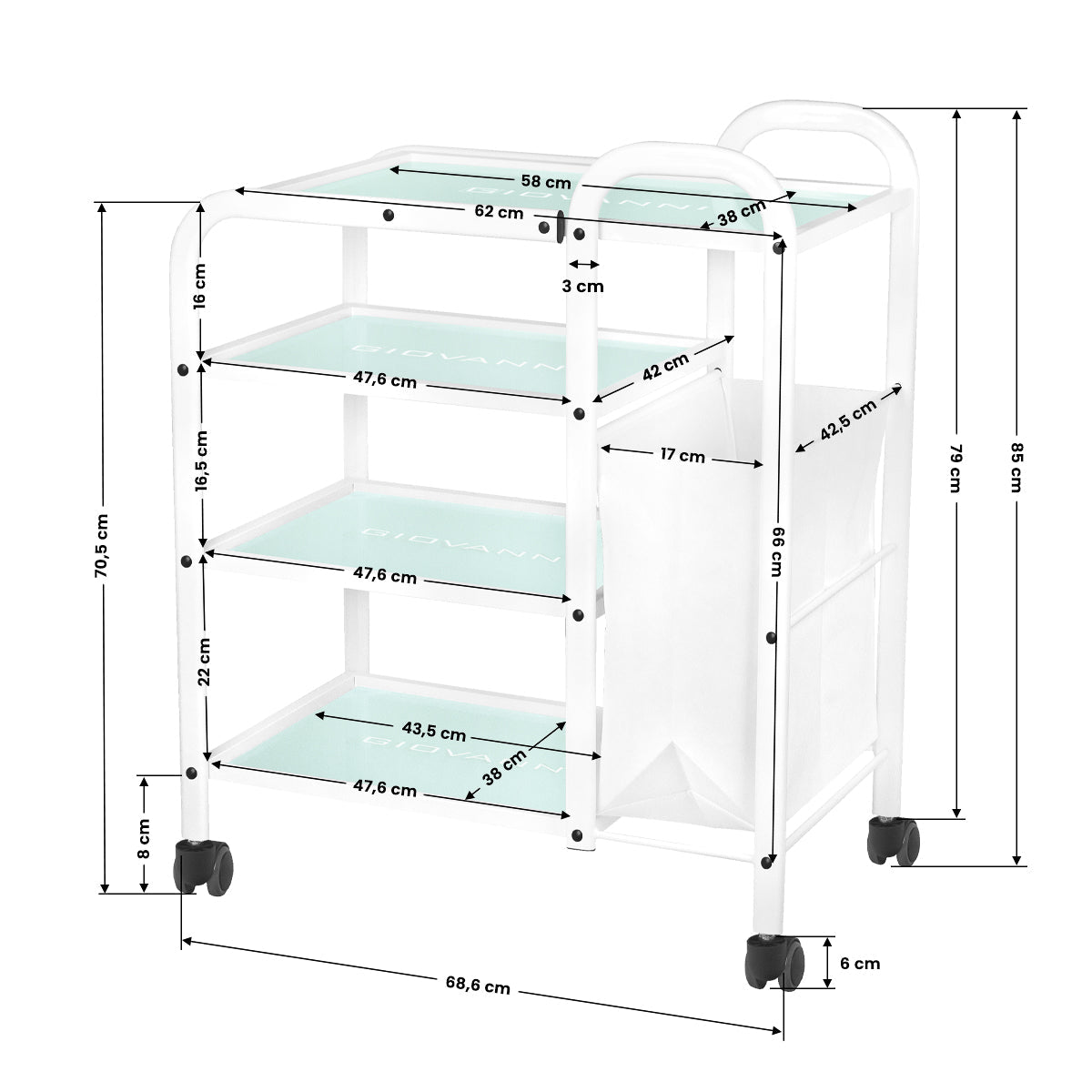 Cosmetic table type 1031 giovanni - BVShop