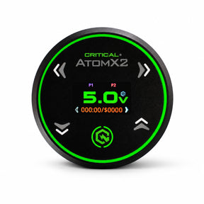 Critical Tattoo Atom X2 Τροφοδοτικό Μαύρο — μπροστινή όψη