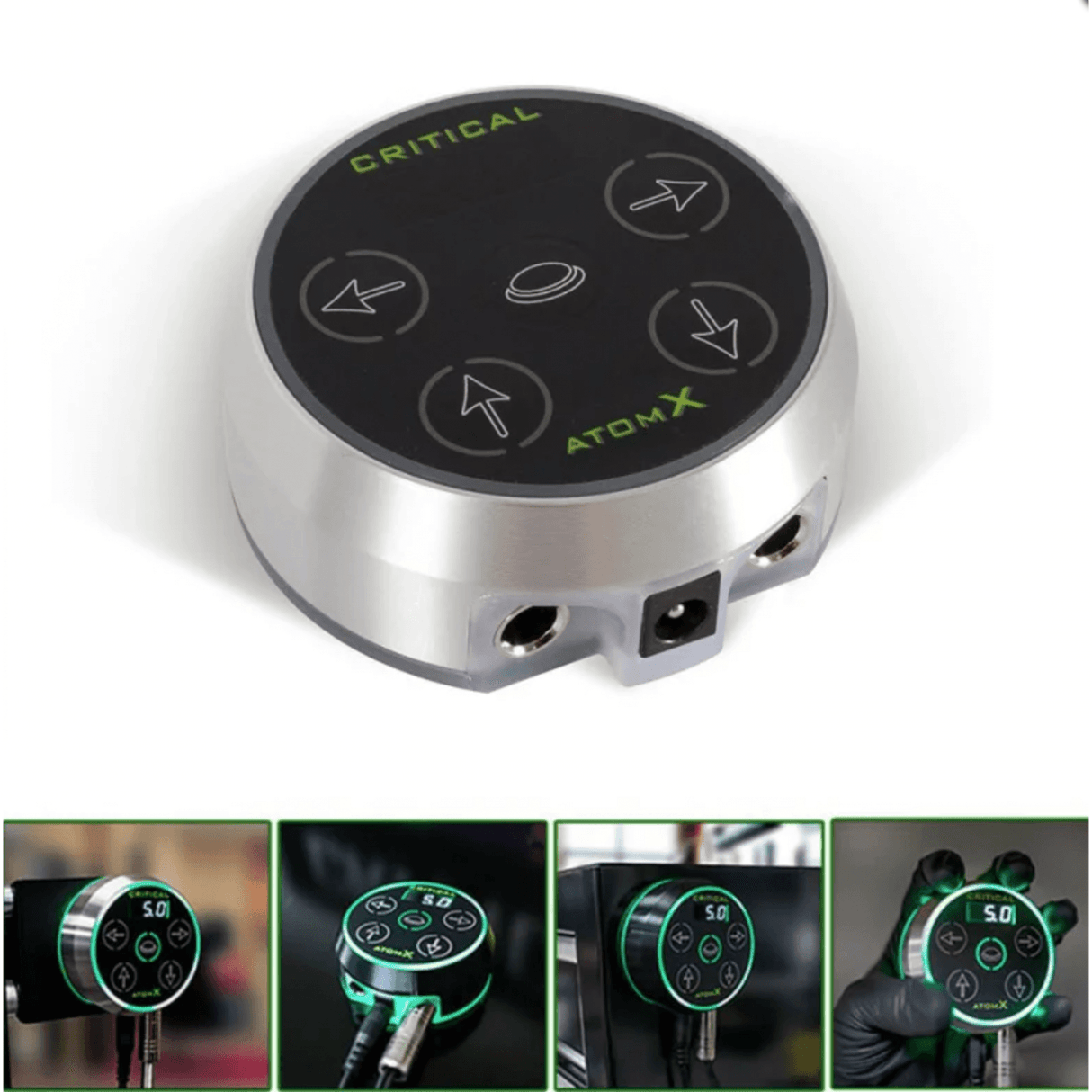 Critical Tattoo Power Supply Atom X Silver - BVShop